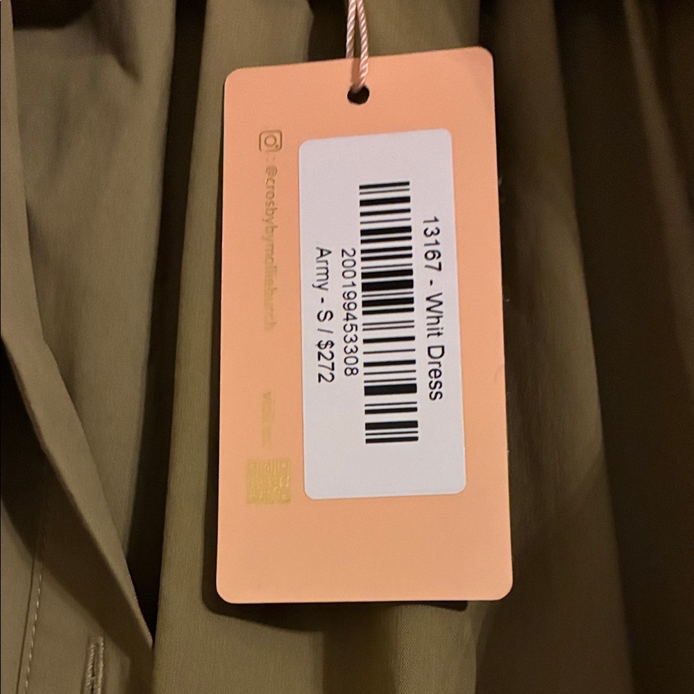 CROSBY by Mollie Burch Olive Button-Up Midi Dress - Picture 5 of 7